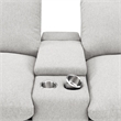 Pemberly Row 5-piece Fabric Power Reclining Home Theater Seating in Gray