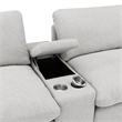 Pemberly Row 5-piece Fabric Power Reclining Home Theater Seating in Gray