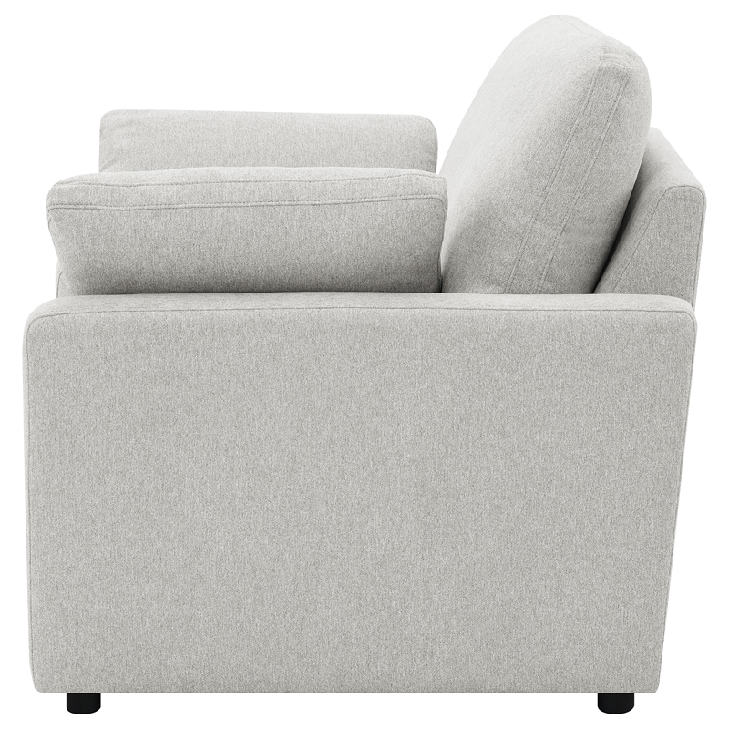 Pemberly Row Upholstery Fabric Wall-Hugging Power Recliner Chair in Gray