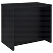 Pemberly Row 12-Bottle Engineered Wood Freestanding Home Bar in Black