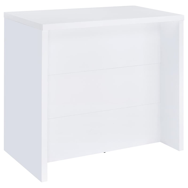 Pemberly Row 12-Bottle Engineered Wood Freestanding Home Bar in White