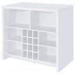 Pemberly Row 12-Bottle Engineered Wood Freestanding Home Bar in White