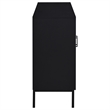 Pemberly Row 2-Door Arched Fluted Glass Accent Cabinet in Black