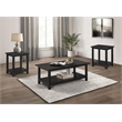 Pemberly Row 3-Piece Coffee and End Table Set in Distressed Java