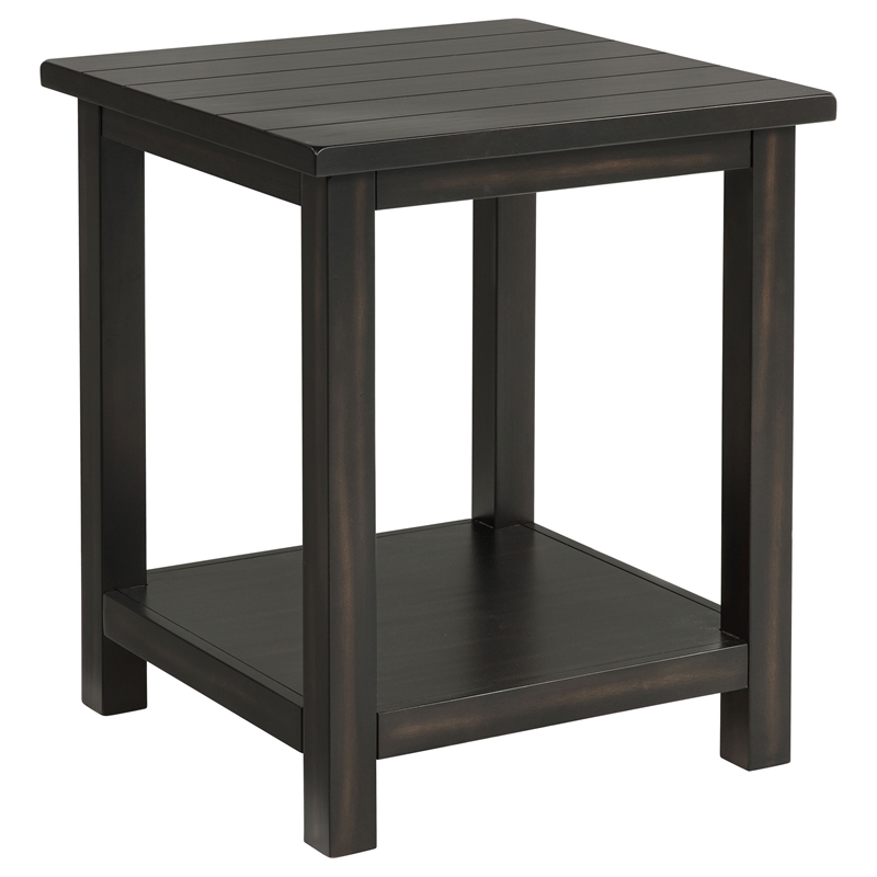 Pemberly Row 3-Piece Coffee and End Table Set in Distressed Java