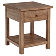 Pemberly Row 2-Piece Coffee and 1-Drawer End Table Set in Distressed Brown