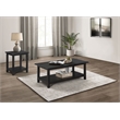 Pemberly Row 2-piece Coffee and End Table Set in Distressed Java