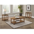 Pemberly Row 3-piece Coffee and End Table Set in Distressed Brown