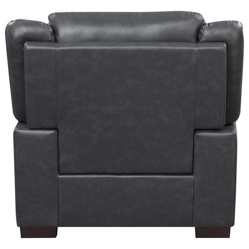 Pemberly Row 3-piece Upholstered Sofa Loveseat and Chair Set in Grey