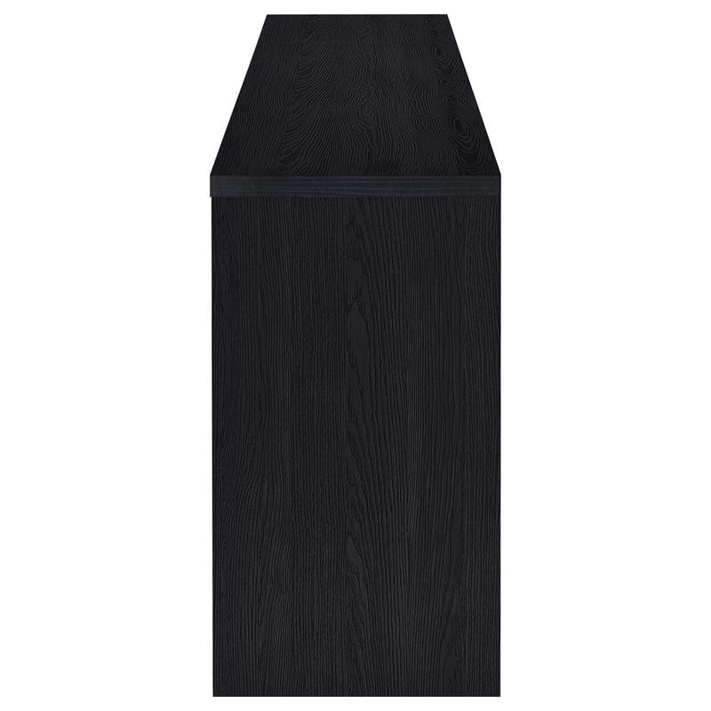 Pemberly Row 79-inch 4-door Engineered Wood TV Stand Media Console in Black