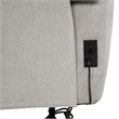 Pemberly Row Chenille Fabric Upholstered Power Recliner in Dove Gray