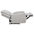 Pemberly Row Chenille Fabric Upholstered Power Recliner in Dove Gray