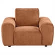 Pemberly Row Chenille Upholstered Accent Chair in Burnt Orange