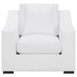 Pemberly Row 3-Piece Sloped Arm Sofa Loveseat and Chair Set in White