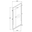 Pemberly Row Contemporary Wood Full-Length Floor Mirror in Burnished Black