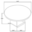 Pemberly Row 5-Piece Round Wood Dining Set in Cream/Burnished Black
