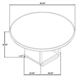 Pemberly Row 7-Piece Round Wood Dining Set in Cream/Burnished Black