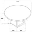 Pemberly Row 7-Piece Round Wood Dining Set in Burnished Black/Cream