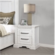 Pemberly Row 2-drawer Wood Nightstand with Dual USB in Vintage White