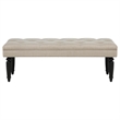 Pemberly Row 52-inch Fabric Entryway Accent Bench in Latte Brown