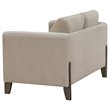 Pemberly Row 2-Piece Upholstered Fabric Panel Arm Sofa Set in Taupe Brown
