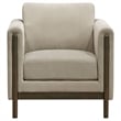 Pemberly Row 3-Piece Upholstered Fabric Panel Arm Sofa Set in Taupe Brown
