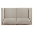 Pemberly Row 3-Piece Upholstered Fabric Panel Arm Sofa Set in Taupe Brown