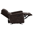 Pemberly Row 3-Piece Upholstered Chenille Reclining Sofa Set in Dark Brown