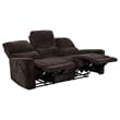 Pemberly Row 3-Piece Upholstered Chenille Reclining Sofa Set in Dark Brown