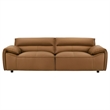 Pemberly Row 2-Piece Upholstered Leather Sofa and Loveseat Set in Orange