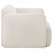 Pemberly Row Upholstered Fabric Track Arm Accent Chair in White