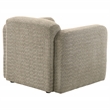 Pemberly Row Upholstered Fabric Track Arm Accent Chair in Brown
