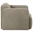 Pemberly Row Upholstered Fabric Track Arm Accent Chair in Brown