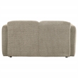 Pemberly Row Upholstered Fabric Round Track Arm Loveseat in Brown