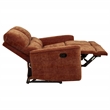Pemberly Row Upholstered Chenille Reclining Loveseat in Burnt Orange