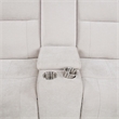 Pemberly Row Upholstered Chenille Power Reclining Loveseat in Ivory White