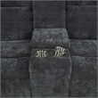 Pemberly Row Upholstered Chenille Power Reclining Loveseat in Dark Gray
