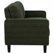 Pemberly Row Upholstered Fabric Track Arm Loveseat in Matcha Green