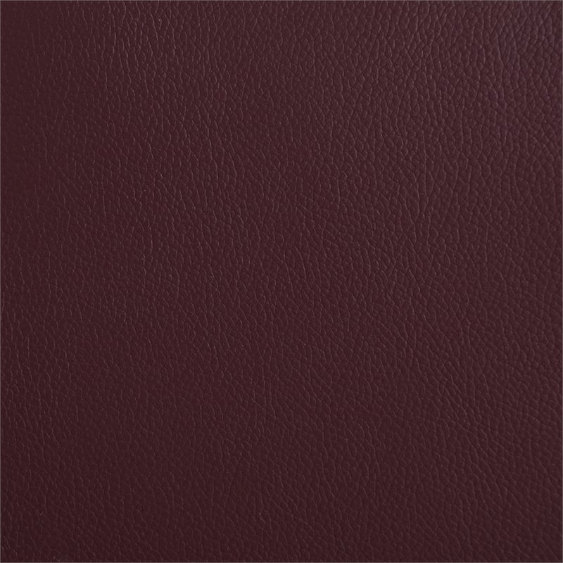 Pemberly Row Upholstered Faux Leather Power Lift Massage Recliner in Wine