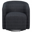 Pemberly Row Transitional Fabric Swivel Accent Chair in Anthracite Gray