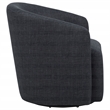 Pemberly Row Transitional Fabric Swivel Accent Chair in Anthracite Gray
