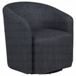 Pemberly Row Transitional Fabric Swivel Accent Chair in Anthracite Gray