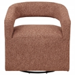 Pemberly Row Contemporary Fabric Swivel Accent Chair in Berry