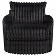 Pemberly Row Transitional Corduroy Fabric Swivel Accent Arm Chair in Black