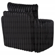 Pemberly Row Transitional Corduroy Fabric Swivel Accent Arm Chair in Black