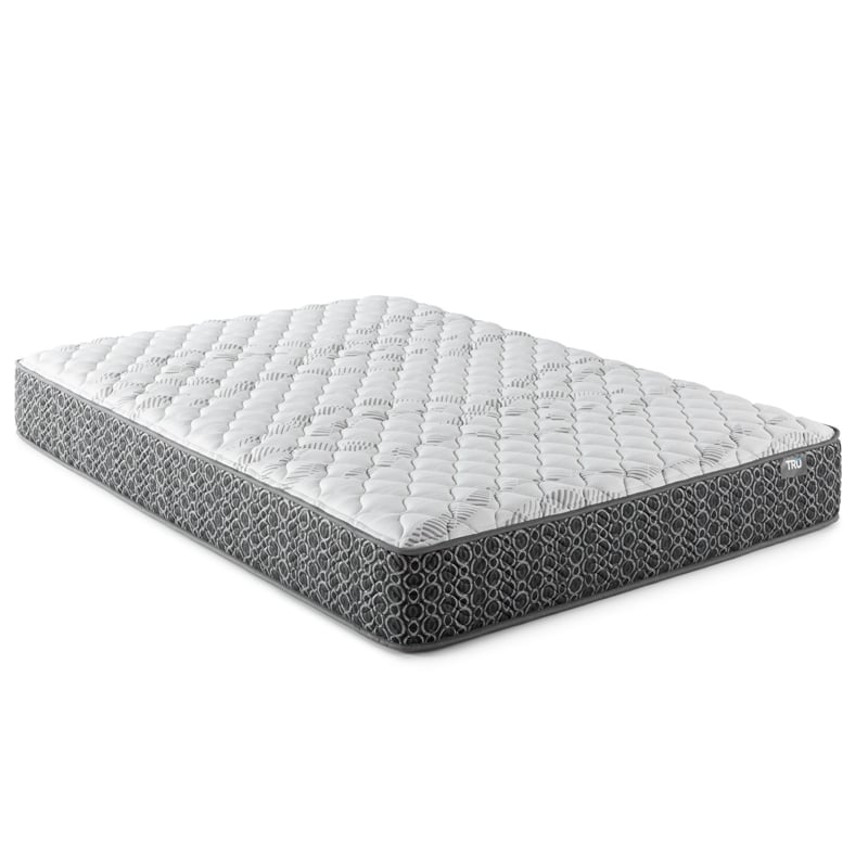 Pemberly Row Fabric Queen Firm Tight Top Hybrid Mattress in White