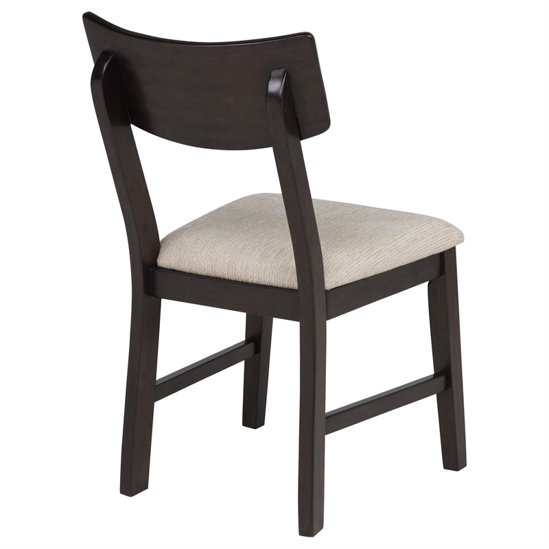 Pemberly Row 5-Piece Wood Drop Leaf Dining Set in Dark Coffee Brown
