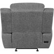 Pemberly Row Chenille Upholstered Power Glider Recliner in Charcoal