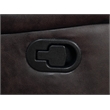 Pemberly Row Upholstered Motion Reclining Glider Loveseat in Brown
