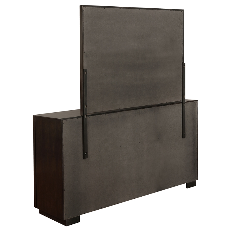 Pemberly Row 8-Drawer Dresser with Mirror in Smoked Peppercorn
